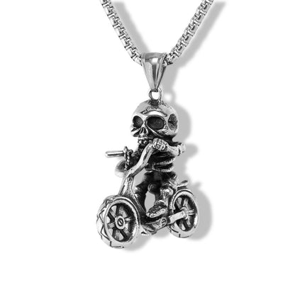 Skeleton on Bike