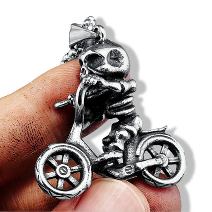 Skeleton on Bike