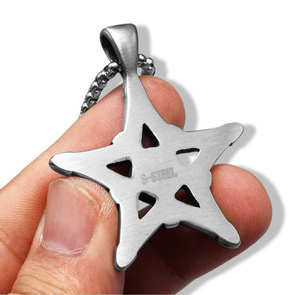 Six Pointed Black Gem Pentagram