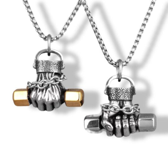 Dumbbell fist charm