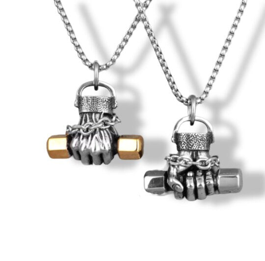 Dumbbell fist charm