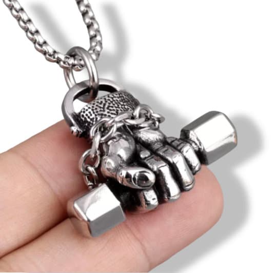 Dumbbell fist charm